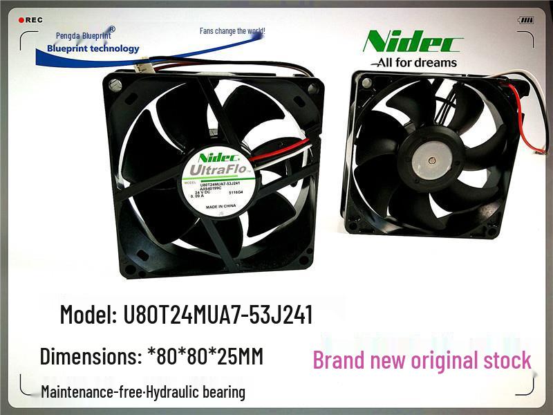 

Brand New U80T24MUA7-53J241 8025 8CM 24V Hydraulic Inverter Cooling Chassis Motherboard Specify other cable length or plug in order notes