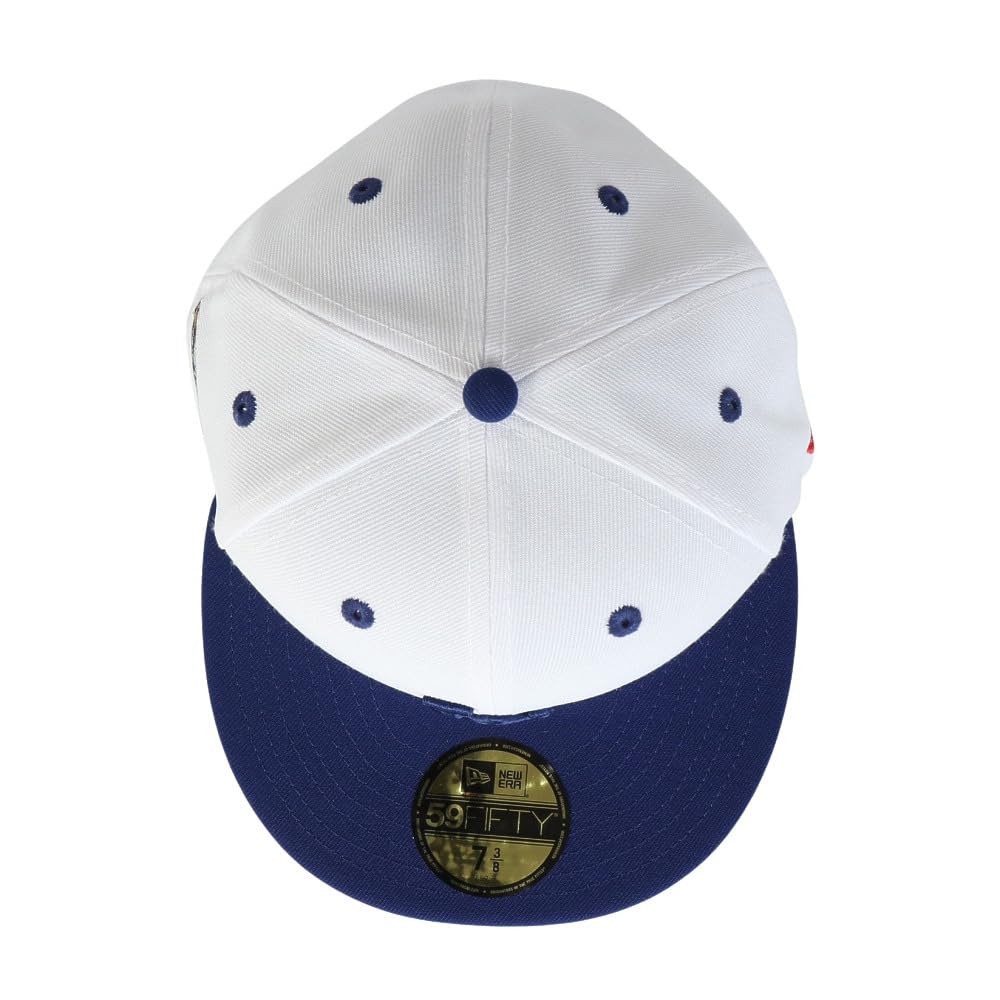 New Era 59FIFTY Side Patch Cap, MLB, LA White/Dark Royal, 7 3/4 inch, 5950 DOD PACK SP LOSDOD WHI DROY, 14388863, NER36C9817