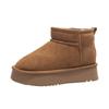 Thick bottom snow boots women fur one short boots padded waterproof warm cotton shoes