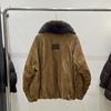 Winter new natural big fox fur collar suede down jacket women's short thickened warm pie overcome coat