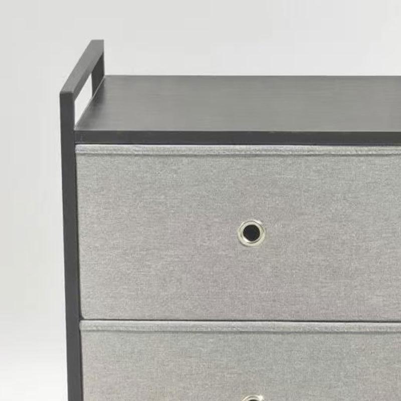 Multi-Functional Bedroom & Living Room Side Table with Fabric Drawers and Wall-Mounted Storage Cabinet