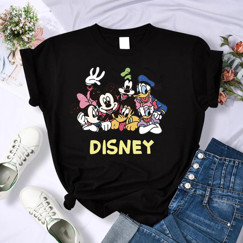 90s Mickey Print Tshirts for Women Fashion Minnie Mouse T Shirt Streetwear FeUnisex Clothes Disney Tshirt
