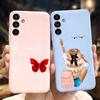 For Samsung A14 5G 2023 Case Lovely Yellow Duck Cat Cartoon Funda For Samsung Galaxy A14 SM-A145F SM-A146B Phone Cover A 14 Etui