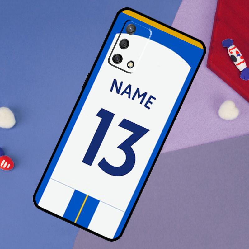 Personalised Football Number Name Case For OPPO A96 A76 A16 A18 A58 A78 A98 A17 A77 A54 A57 S A74 A5 A9 A53 A52 A72 A15 A93