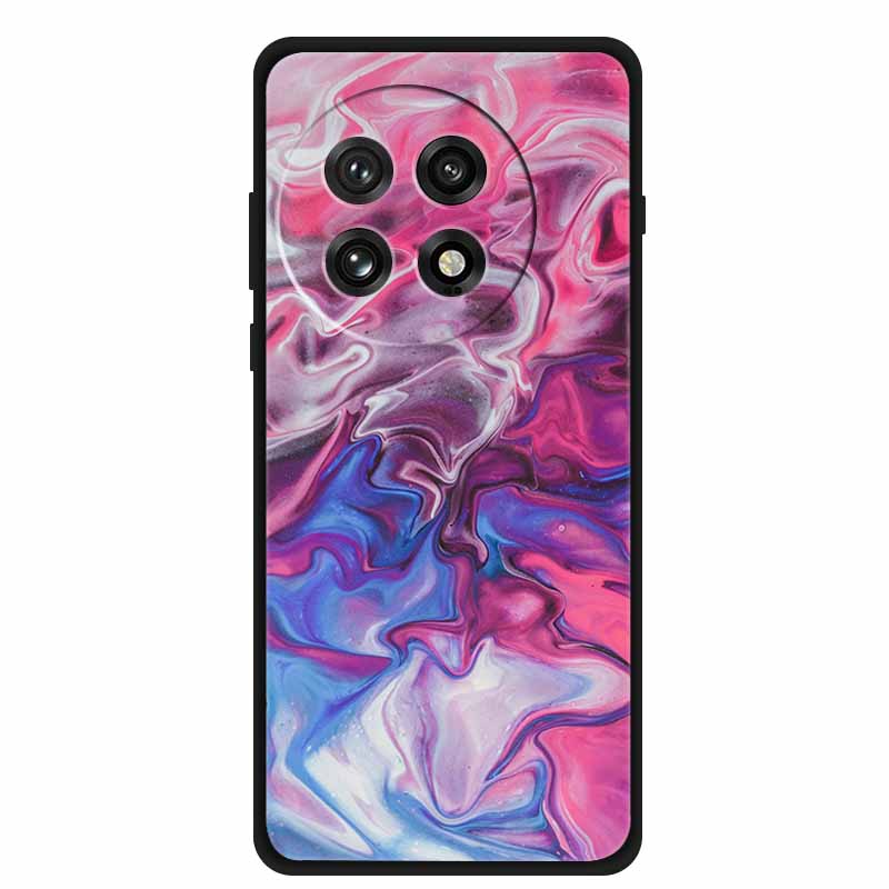 Marble Soft Case For Oneplus 13R Fashion Black Edge Capa Silicone Back Cover Shockproof Phone Case for Oneplus ACE 5 ACE5 Pro