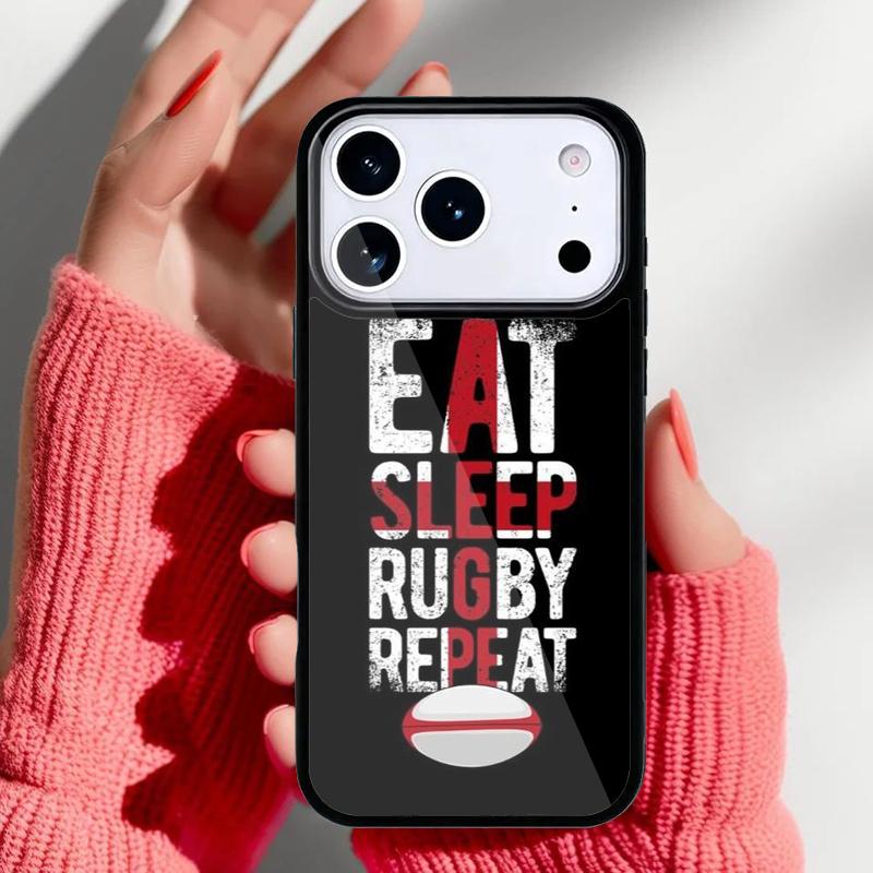 Etui na telefon z nadrukiem piłki do rugby dla iPhone 17 Air 16e 15 14 13 Pro Max Tylna osłona dla 12 11 Pro Coque