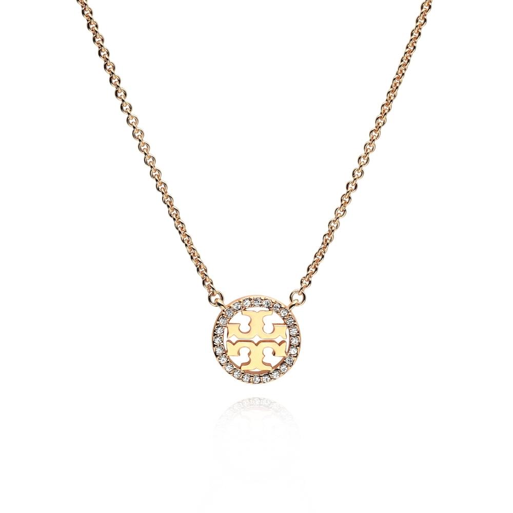 

Tory Burch 53420 783 Miller Delicate Crystal Logo Necklace 53420 783
