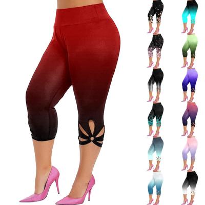 Seven-point Pants Casual Pants Hollow Petals Tight Stretch For Women's Pants