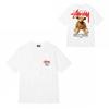 Street Style Short Sleeve T-Shirt Loose Fit Round Neck Cotton Tee Couples Casual Wear