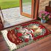 Christmas Printed Square Area Rug Soft Non Slip Floor Carpet For Bedroom Holiday Gift