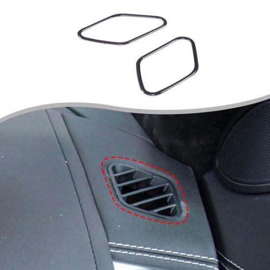 Glossy Piano Black Dashboard Air Vent Trim Sticker For Jaguar F-Type X152 13-24