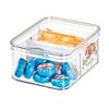 Modular Stackable Food Storage Bin Clear BPA-free with Adjustable Dividers Pantry Refrigerator Organization