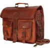 Leather Men's Messenger Shoulder MacBook Air Laptop Bag Briefcase Vintage