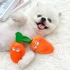 Orange Niedlichen Welpen Heimtierbedarf Karotte Gemüse Form Plüsch Kauen Quietsche Sound Quietschende Interaktion Hundespielzeug Geschenk Hund Accessor