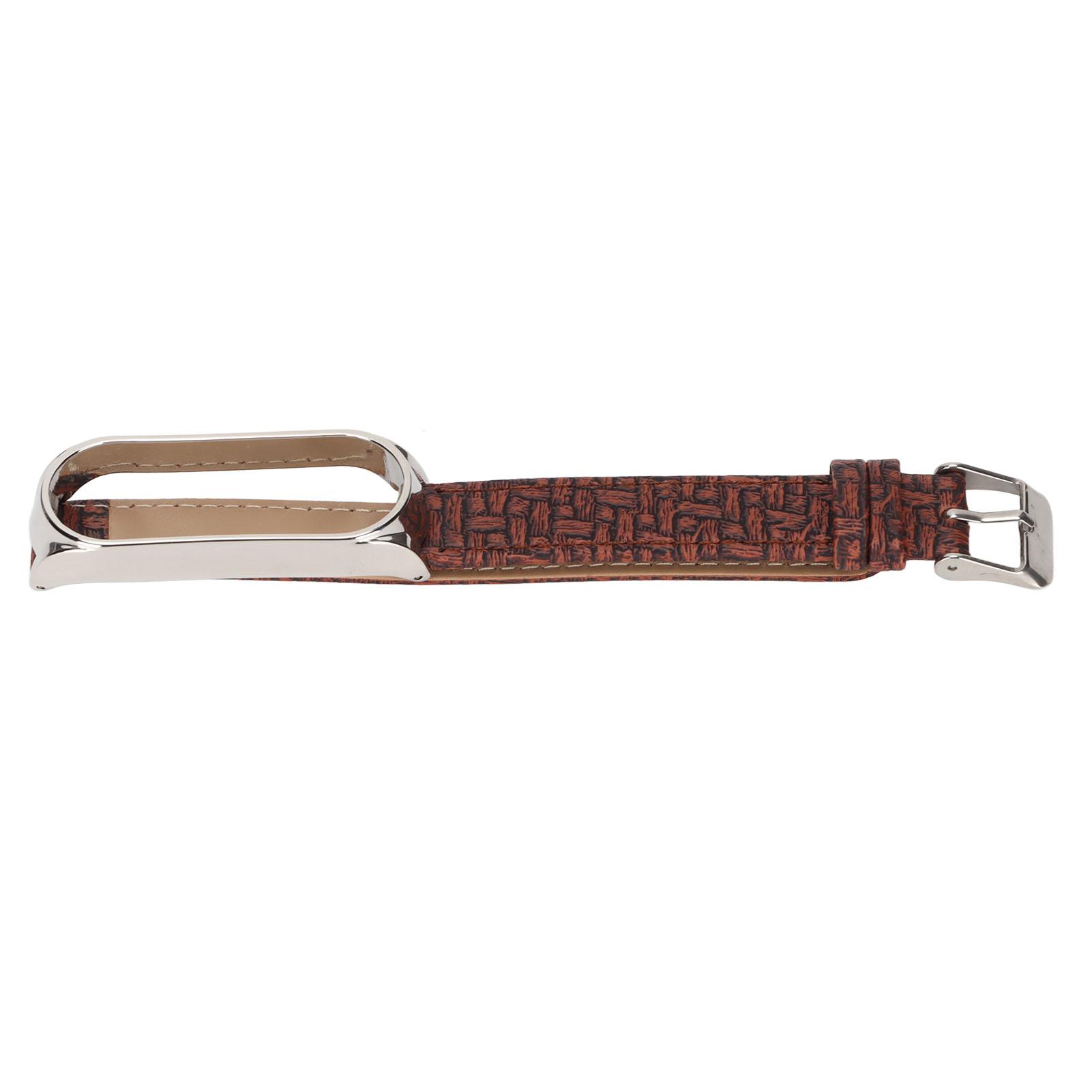 

Leather Watch Bands Quick Release Leather Watch Straps Braided Pattern Wristband with Metal Buckle for Xiaomi Mi Band