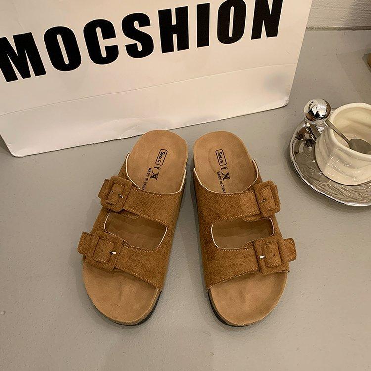 2025 Spring and Summer Fashion Retro Comfortable Slippers One Pedal Casual Versatile Thick-soled Women's Outer Slippers Tide