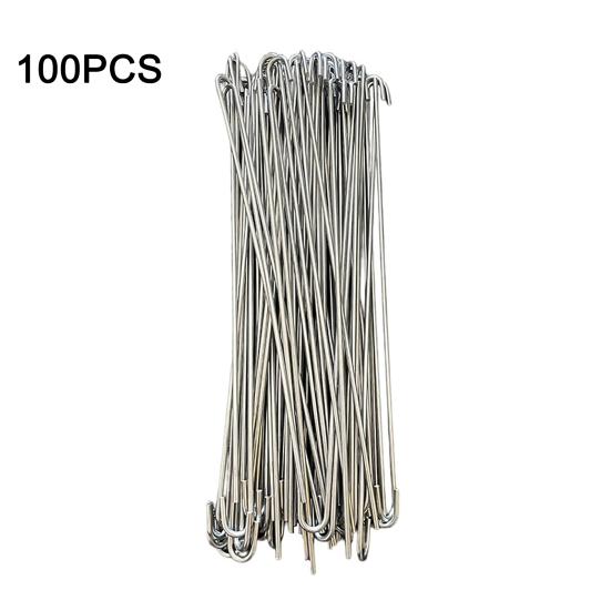 100Pcs Chain Link Fence Ties 6.5/8/10.5 Inch Stainless Steel Rust-Proof Wire Fasteners for Chain Link Fencing Multi-Purpose Garden Farm Fence Repair