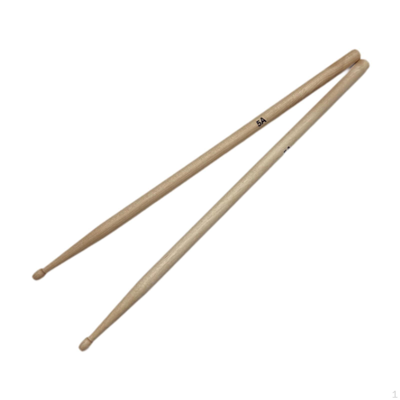 

1 Pair Comfortable Wood Drumsticks Set for Beginners in Electronic Percussion 5A Wood Color