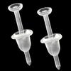 50pcs Invisible Plastic Earrings Blank Pins Stud Tiny Head Findings Back Post Earnuts Pad Nickel