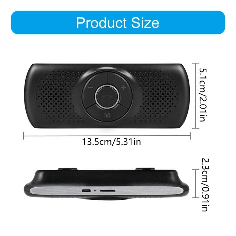 Easy Carry  Sun Visors bluetooth-compatible Car Speaker Voice Command Car Gadget ABS Perfect for Drivers Seeking Convenience & styles 