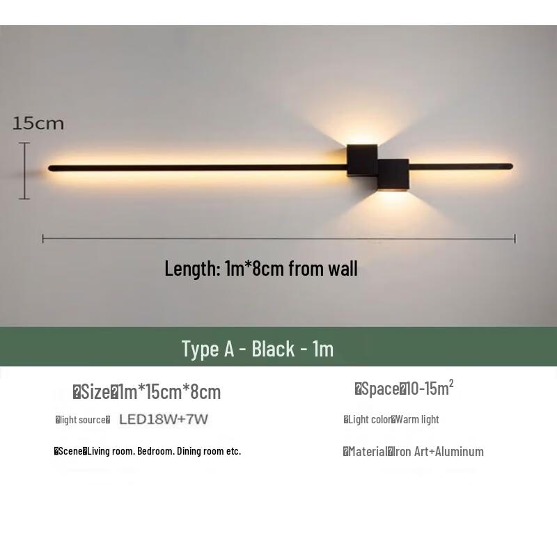 Xuan Yong Nordic Minimalist Linear Wall Lamp