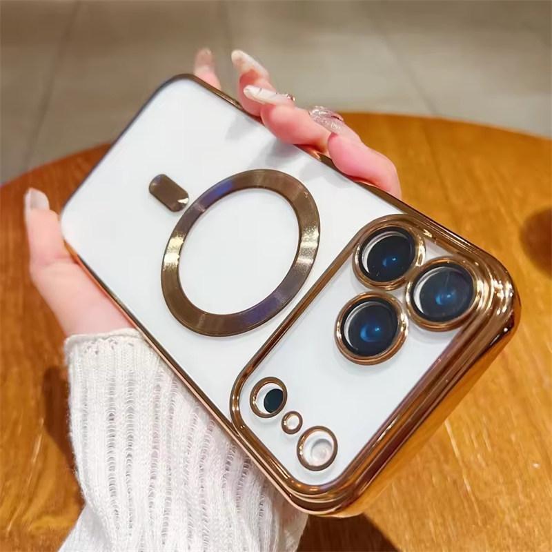 High Quality Plating Silicone Case For IPhone 17 Air 17 Pro Max Magnetic Wireless Charg Camera Protect Cover
