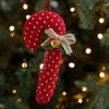 Bowknot Hanging Cartoon Christmas Tree Decorations Fabric Bell Bow Hanging Ornament Red White Holiday Decor Festive Decoration