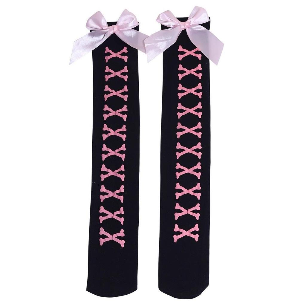 Black Lace Bow Lolita Calf Socks Socks Women Socks Jk Lace Japanese Socks