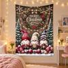 Weihnachtlich bedruckter Wandteppich für Schlafzimmer Wohnzimmer Wanddekoration Feiertagsgeschenk