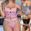 Plus Size Fee BH-Sets Erotische Unterwäsche Transparent Durchsichtige Spitze Dessous Bodysuits Slips Sex Kleidung