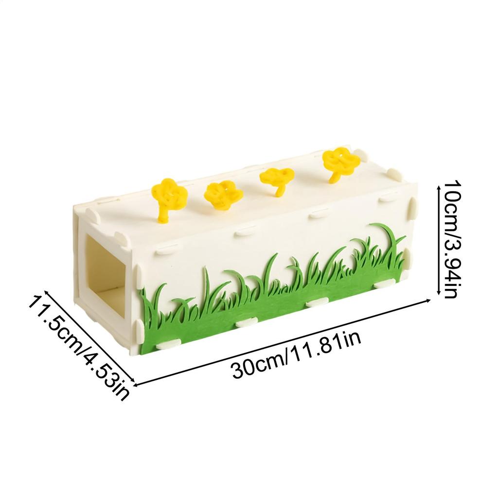 Hamster Tube Rectangular Pet Resting Tunnel Dwarf Tube Toy for Hamster Gerbil Hedgehog Chinchilla Bunny Ferret Guinea