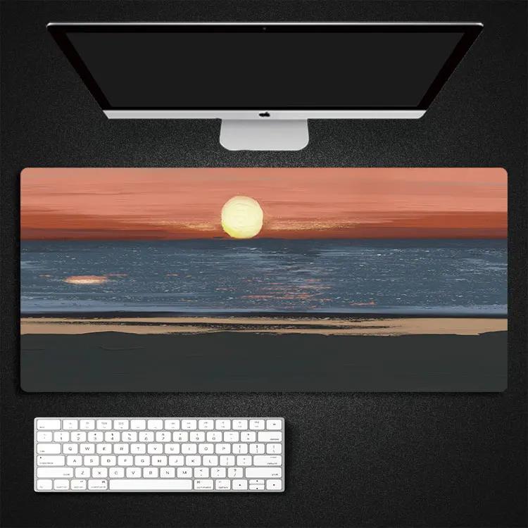 Black Gray Line Cloud Art Desk Mat Gaming Mouse Pad Large Mousepad Gamer Accessories XXL PC Computer Keyboard Extended Pad