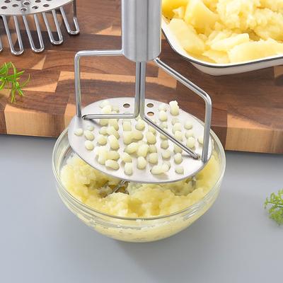 Presse-pommes de terre en acier inoxydable Cuisine Compacteur de purée de pommes de terre Double couche Pilon à purée de pommes de terre Cuisine Presse-pommes de terre