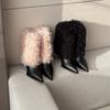 2025 Autumn and Winter New Fashion Versatile Lamb Wool Warm Fashion Stiletto Short Boots Women's Wear Pointed Low