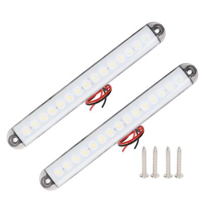 2 ks bočních pozičních světel do auta IP65 Vodotěsné 15 LED Křišťálové žárovkové korálky Bílé světlo Univerzální pro obytné vozy Lodě Jachty