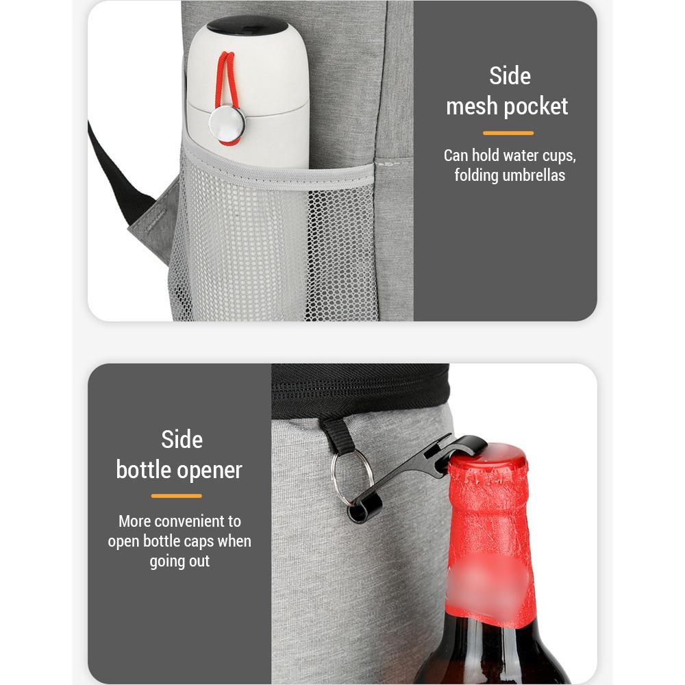 Isolierter Kühlrucksack aus Aluminiumfolie, Thermischer, auslaufsicherer Rucksack, Picknick-Oxford-Kühltasche, Kühlschrank für Camping im Freien