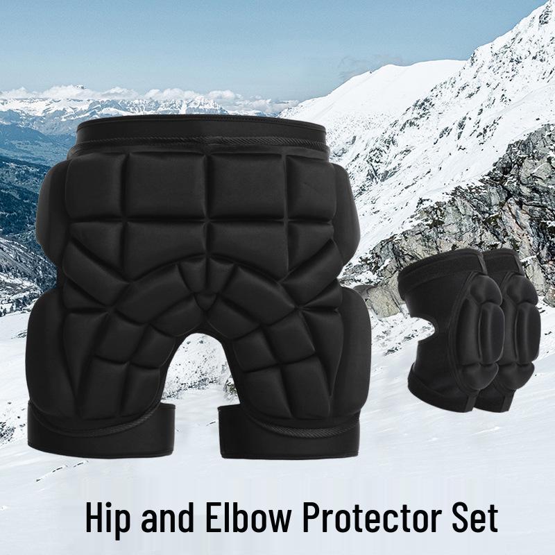 Ski & Ice Skating Protective Gear: Thickened Anti-Fall Hip, Knee & Elbow Pads for Children & Adults - Waterproof Winter Outerwear