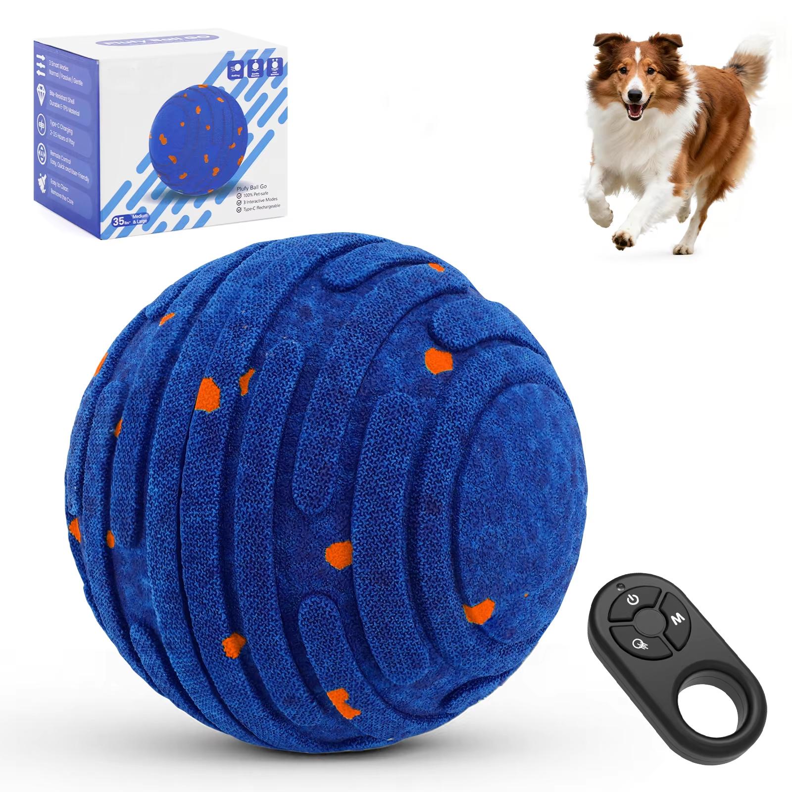 

Smart Interactive Dog Toy, Indestructible E-TPU Toy Ball for Aggressive Chewers, Automatic Moving, Rechargeable Ball for Small/M CSLD