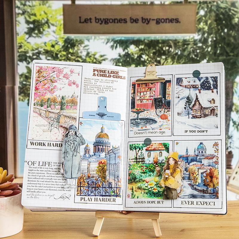 Velká velikost Páska Cesta Příroda Krása Pouliční krajina Páska Scrapbook DIY Ruční účet Obal na mobilní telefon Dekorace zápisníku