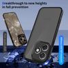 KEYSION Matte Translucent Black Phone Case for HONOR 600 Lite 5G Soft Silicone+PC Anti-slip Shockproof Back Cover for Honor X8d