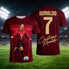 Ronaldo's Summer 3D-printed Comfortable and Loose T-shirt Specially Designed for Football Jerseys