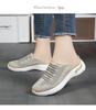 Women's 2025 Summer Knit Closed-Toe Slip-On Casual Half Slippers