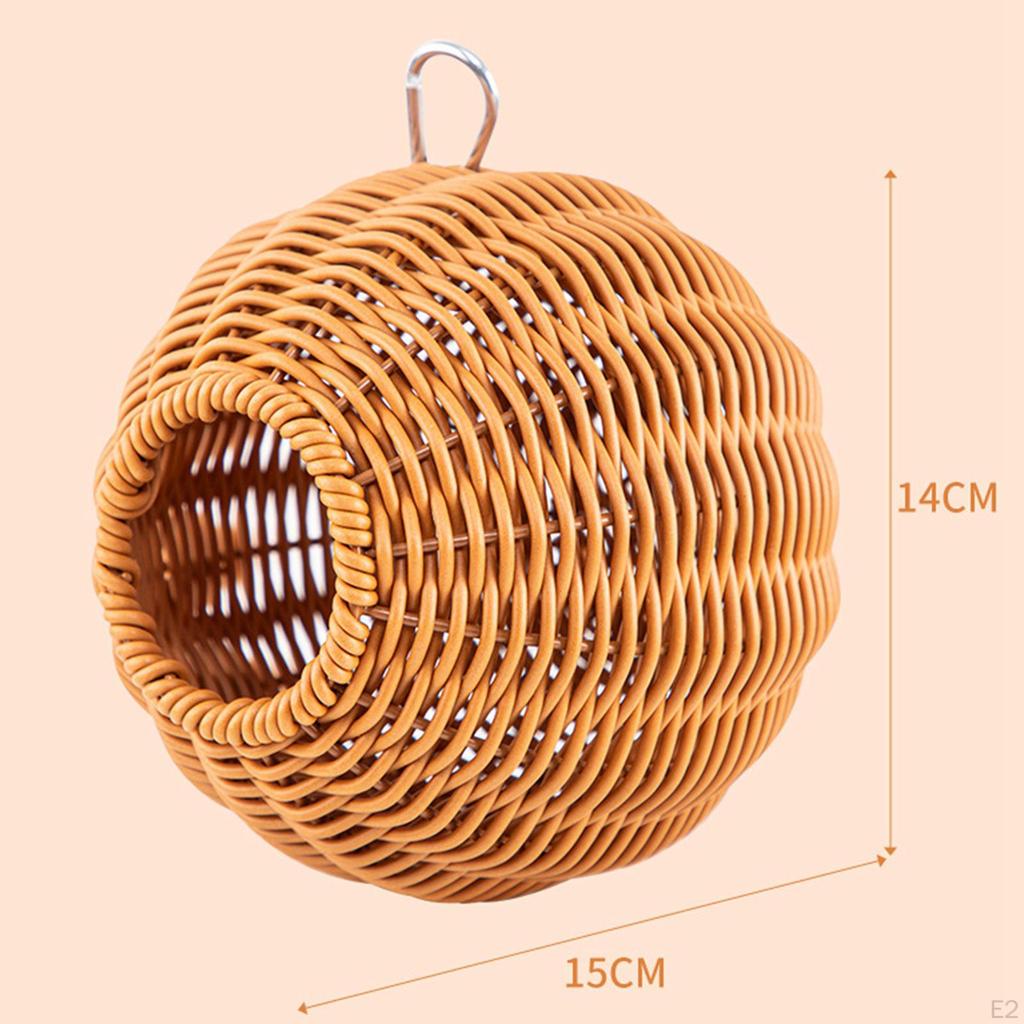Vogel Hängematte Nest Haus Zubehör Handgewebt Atmungsaktiv Robust Sitzstange Ständer Hängebett für
