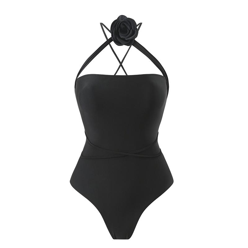 One Piece Dress Swimsui Women Push Up Swimwear Flower Bodysuit Swimming Suits Summer Print Bathing Suit