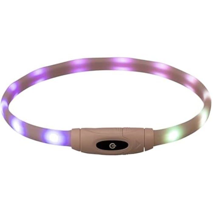 Anneau lumineux - TRIXIE - Multicolore - Recharge USB - Taille XS-XL - Étanche
