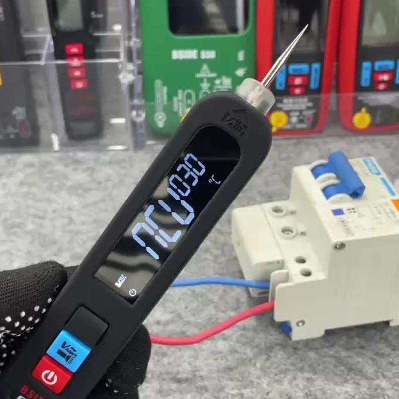 Electrical Tester Pen With Contact Contactless Voltages Detection And LED Flashlights For Professional Electricians