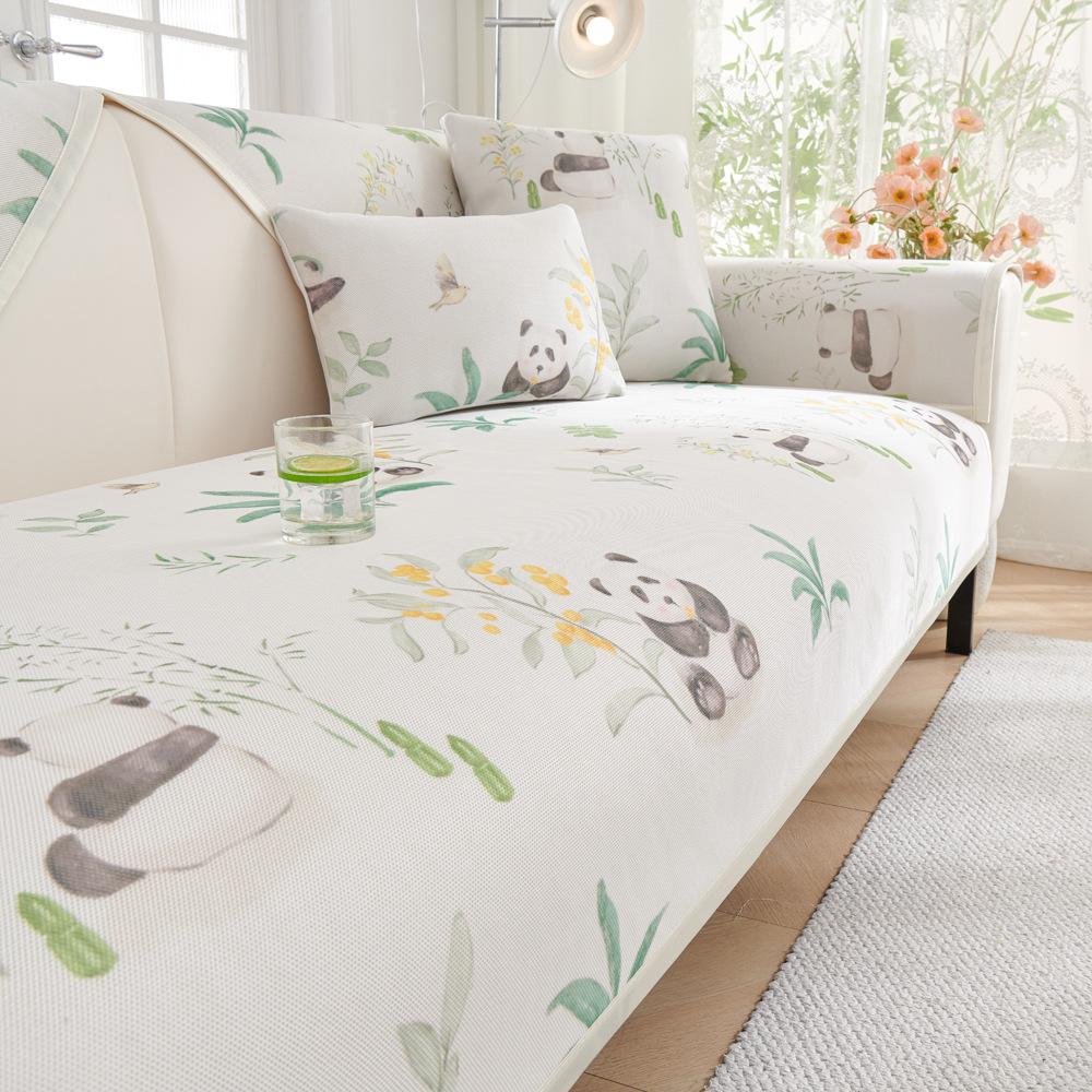 Summer Sofa Cushion New  Summer Ice Silk Mat Seat Cushion Non-Slip Leather Sofa Cover Cover Cloth Ice Cushion
