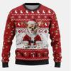 Christmas Pattern Cute Cat Dog Surroundings Autumn Winter Long Sleeved Fashionable Casual Loose Women's Pullover