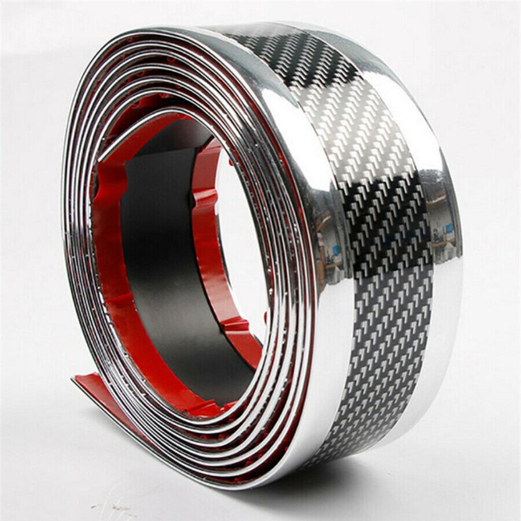 Autotürschwellen-Verschleißplatte Silber Kohlefaser-Pedalschutzstreifen Zubehör Auto-Tuning Universal-Antikollisionsstreifen