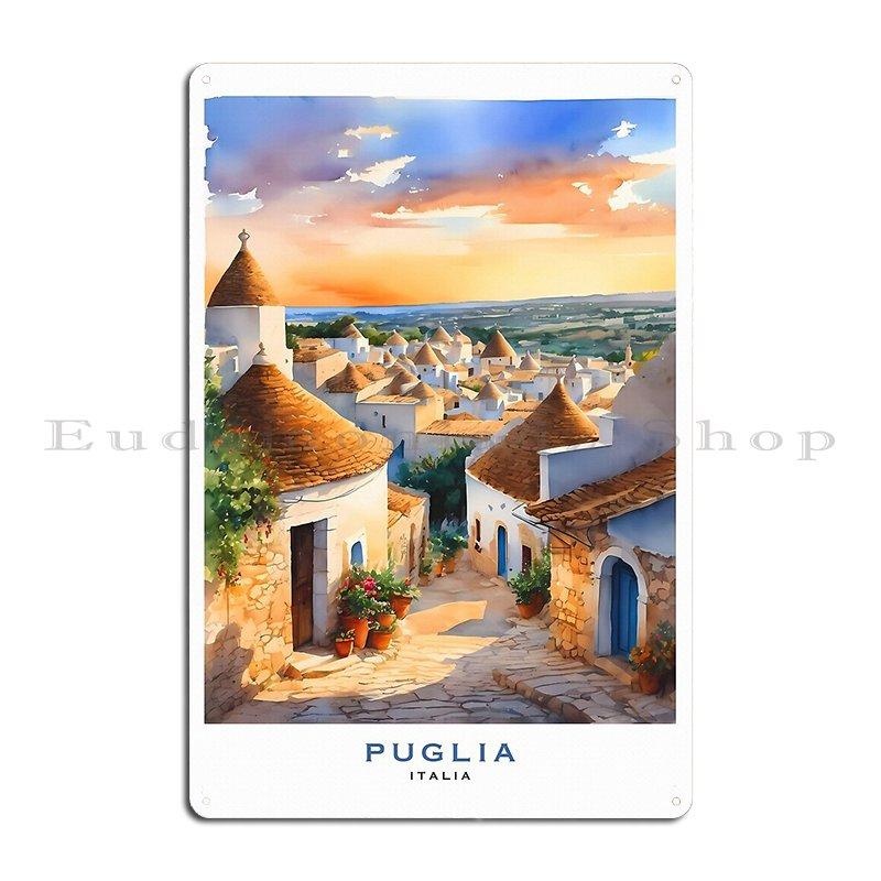 

Puglia Italy Trulli Tales Immersing Yourself In Puglia S Unique Architecture Metal Plaque Poster Kitchen Tin Sign Poster 20x30cm